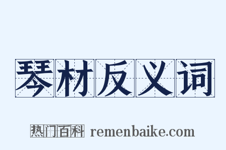 琴材反义词是什么意思的图片